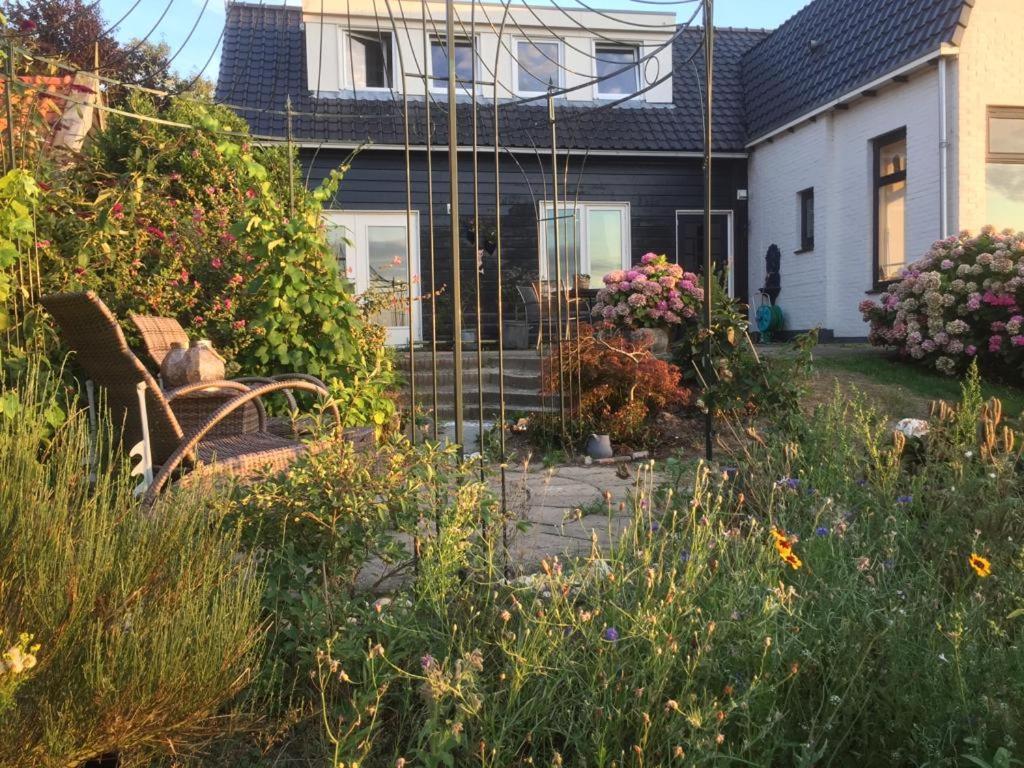 T Huuske Tuinappartement Met Fantastisch Uitzicht, Nabij Zee Zonnemaire Kültér fotó